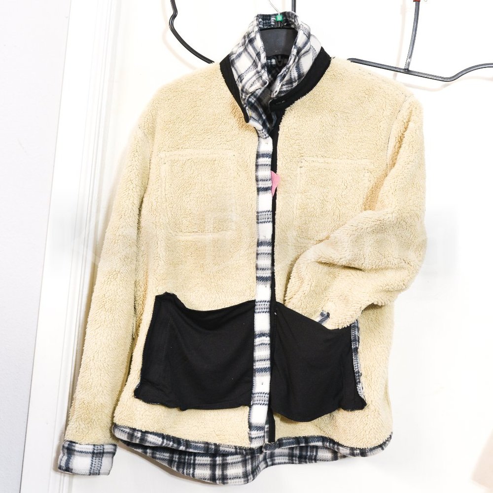 Sage Ladies' Plush Shirt Jacket WHITE - Picture 8 of 8